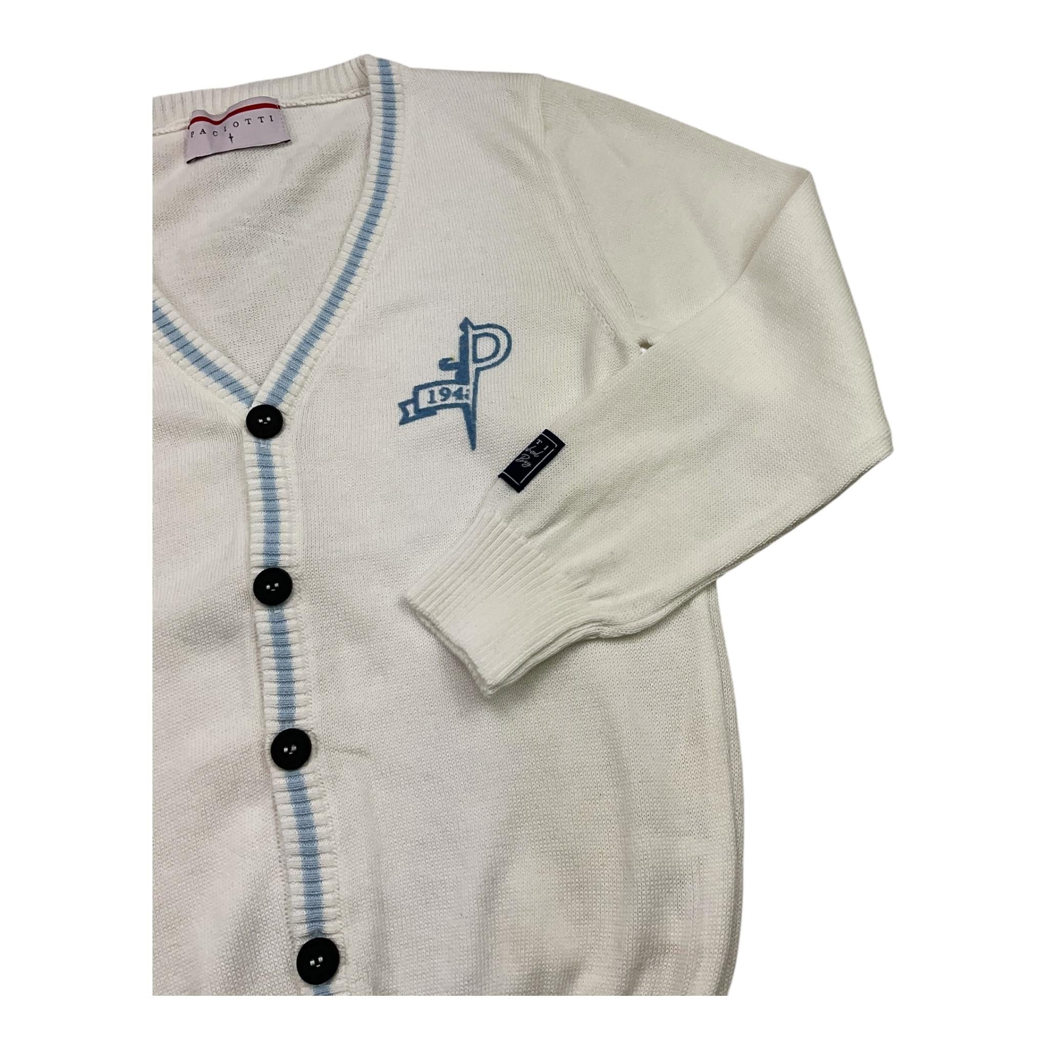 CESARE PACIOTTI cardigan tinta unita scollo a v Bianco per Bambino MGP5353B BIANCO CESARE PACIOTTI