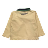 TRUSSARDI polo manica lunga tinta unita con colletto in contrasto Panna per Neonato TIA25130PO PANNA TRUSSARDI