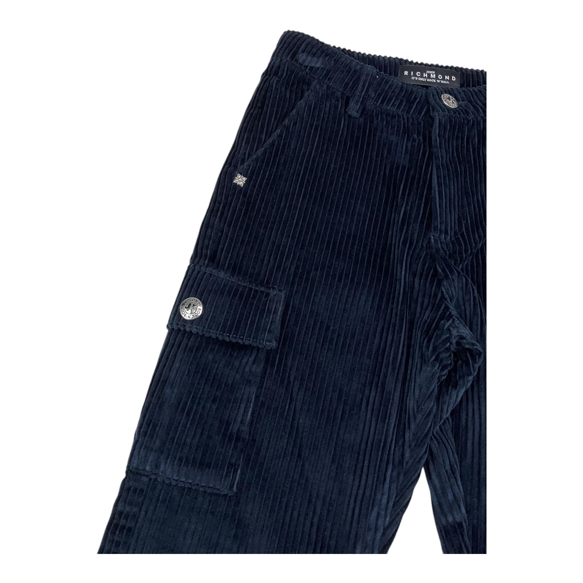 JOHN RICHMOND pantalone in velluto tinta unita Blu per Bambino RBA25195PA BLU JOHN RICHMOND
