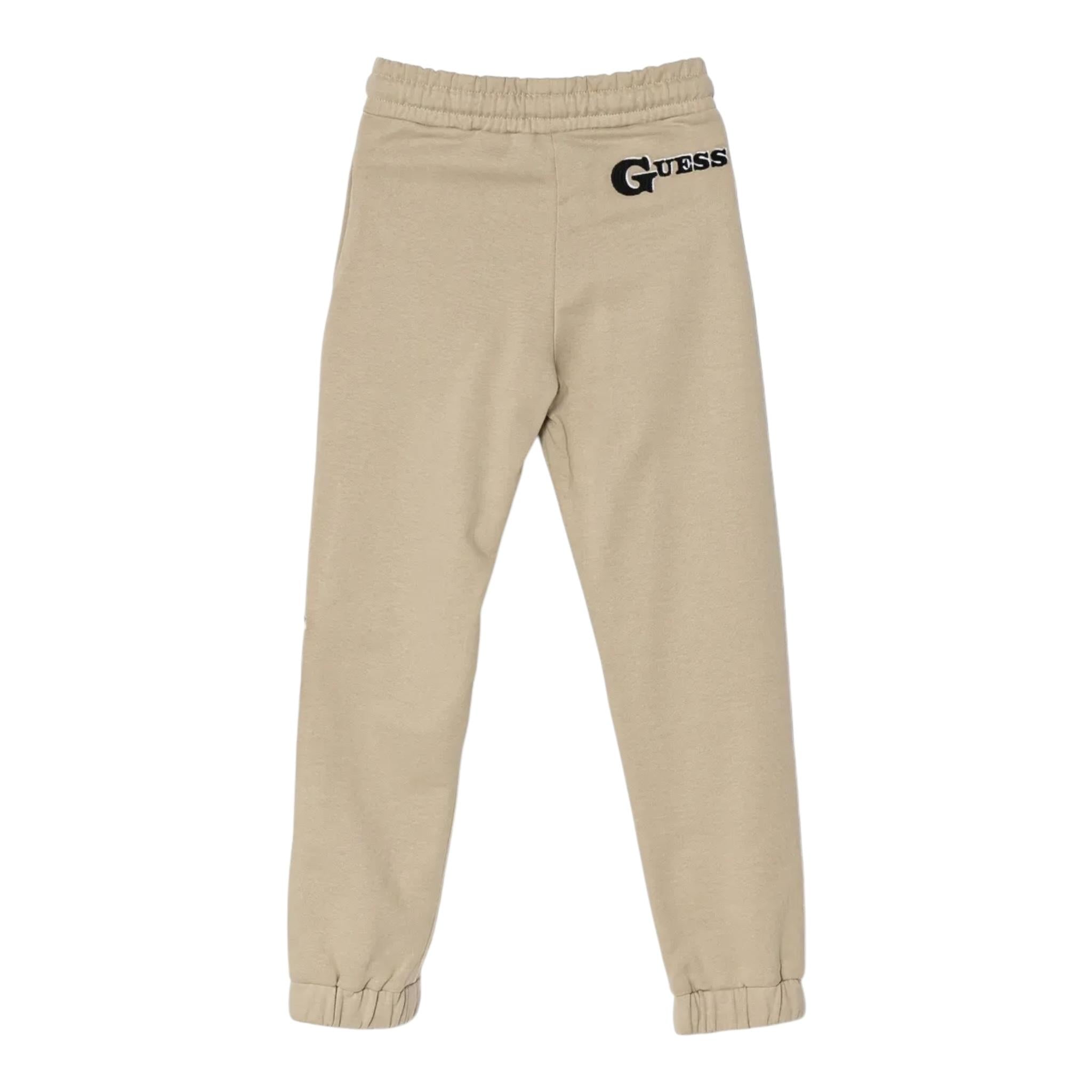 GUESS pantalone tuta tinta unita con stampa Beige per Bambina N4BQ11KAD73 BEIGE GUESS