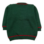 LA STUPENDERIA maglia girocollo tinta unita con ricami Verde per Neonato WCPL61N VERDE LA STUPENDERIA
