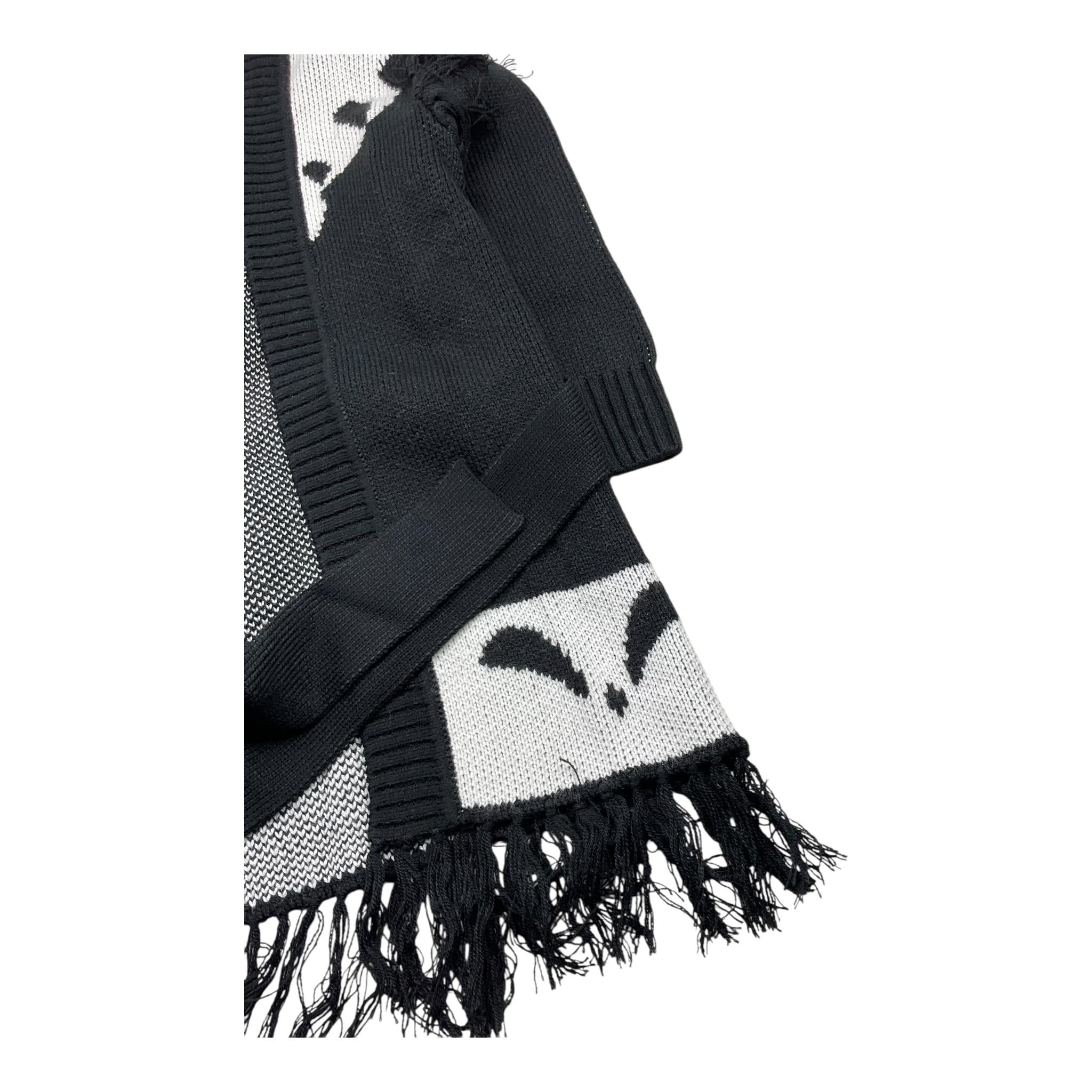 PATRIZIA PEPE cardigan tinta unita con frange Nero per Bambina 7K0045 NERO PATRIZIA PEPE