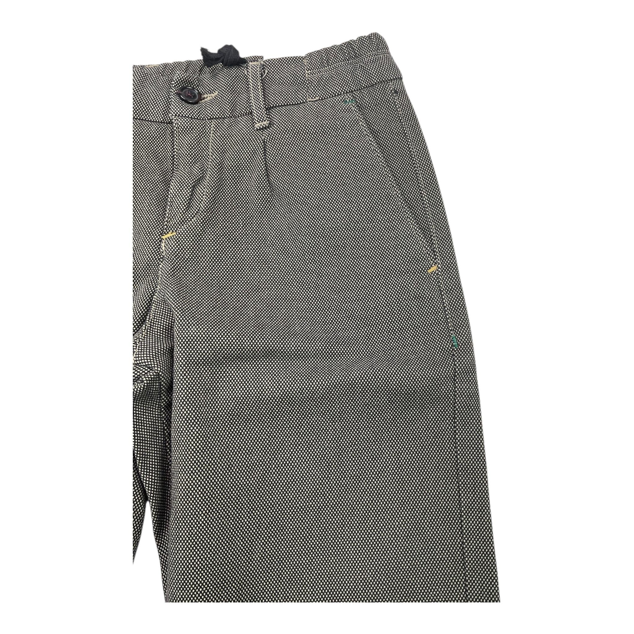 BERNA pantalone tinta unita con microfantasia Nero per Bambino K22566 NERO BERNA