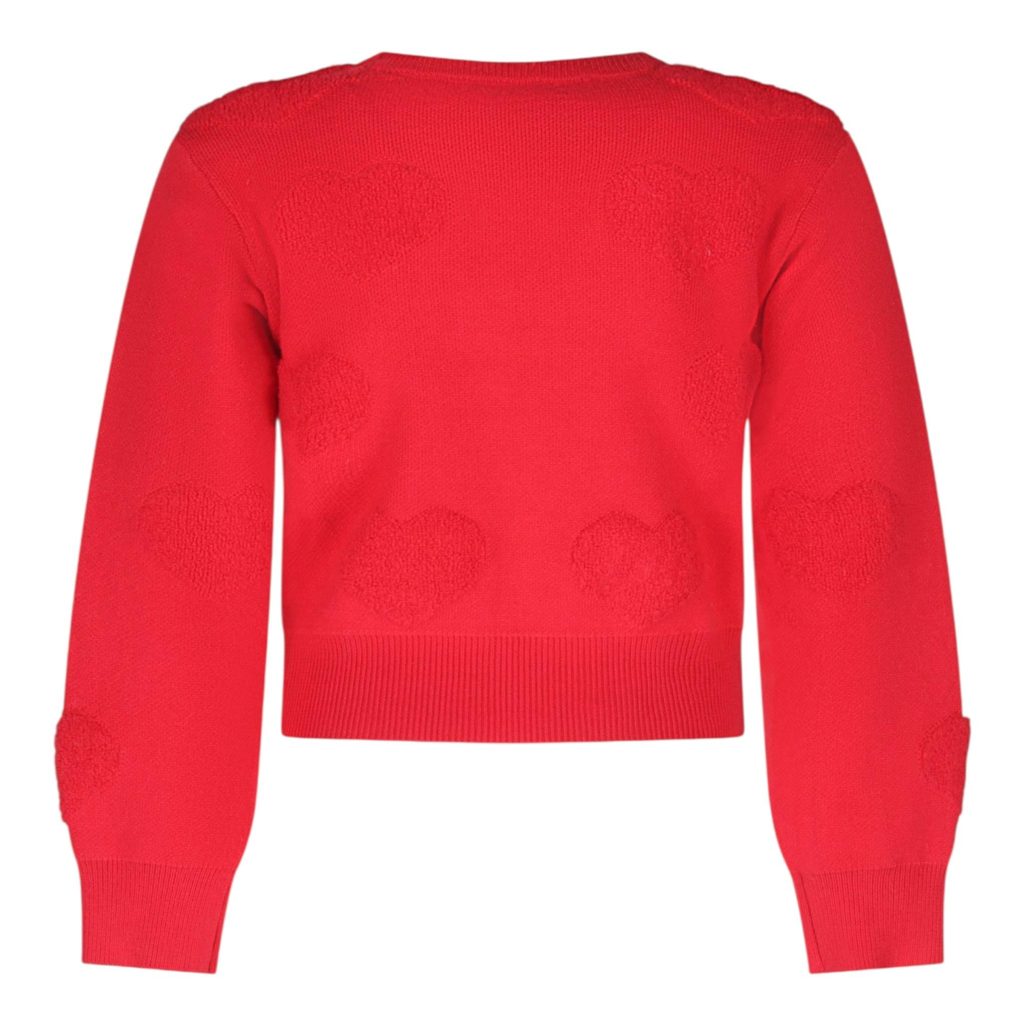FUN & FUN maglia gircollo tinta unita con cuori Rosso per Neonata FBSW00067NX ROSSO FUN & FUN