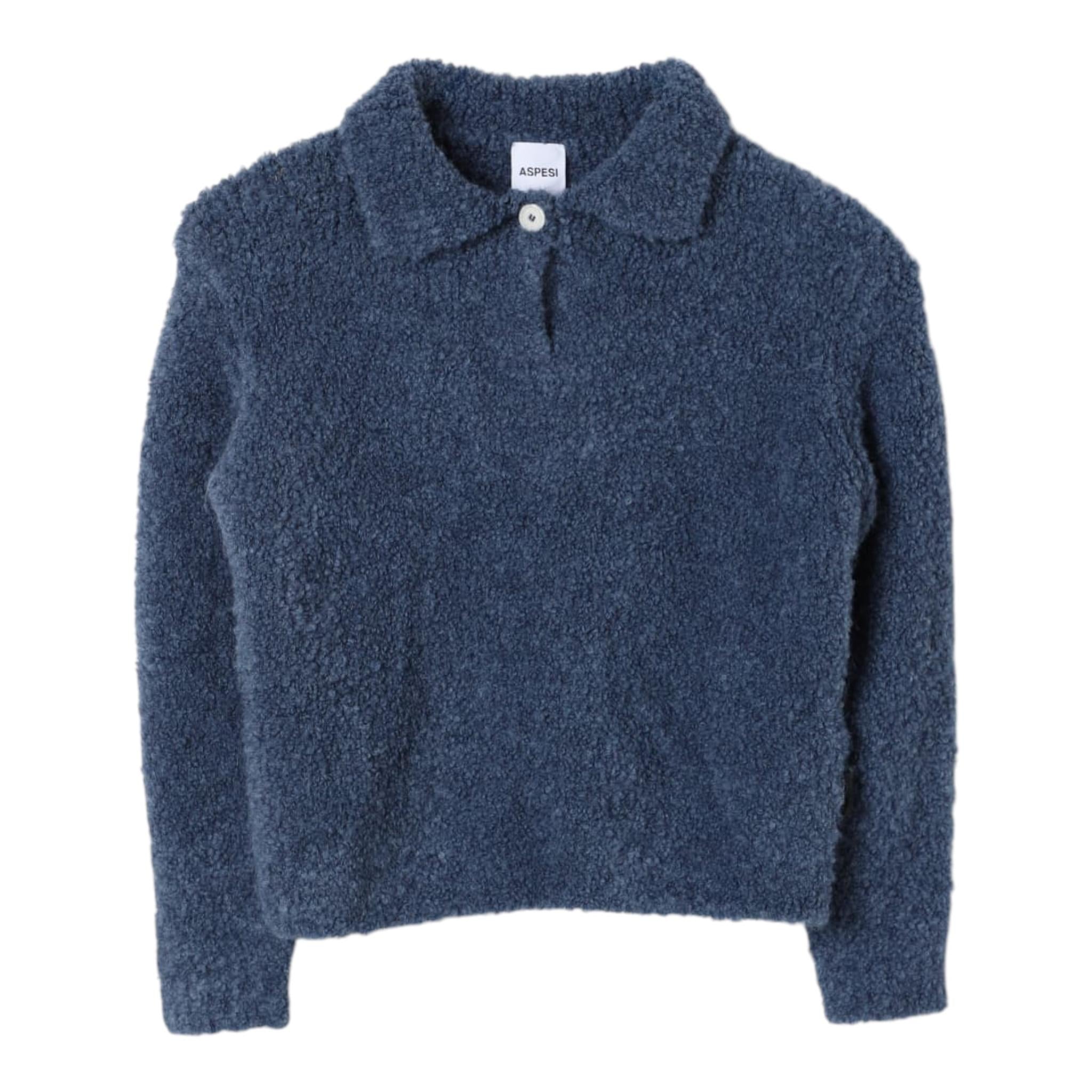 ASPESI maglia tinta unita modello polo teddy Blu per Bambino F24043MAEM909 BLU ASPESI