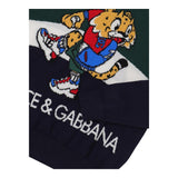 DOLCE & GABBANA maglia girocollo tricolore con ricami Multicolor per Bambino L4KWE2 MULTICOLOR DOLCE & GABBANA