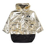 DKNY giubbino tinta unita con capuccio e zip Oro per Bambina D40076 ORO DKNY