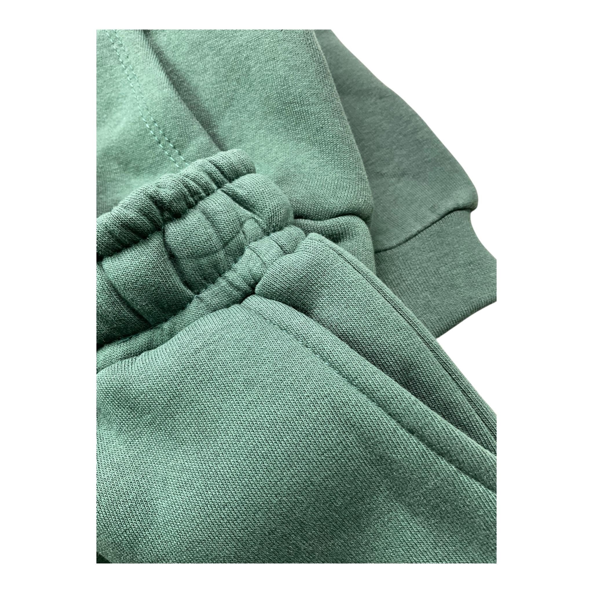 F-MAN completo 2pz tinta unita felpa-pantalone Verde per Neonato NEO1111 VERDE F-MAN