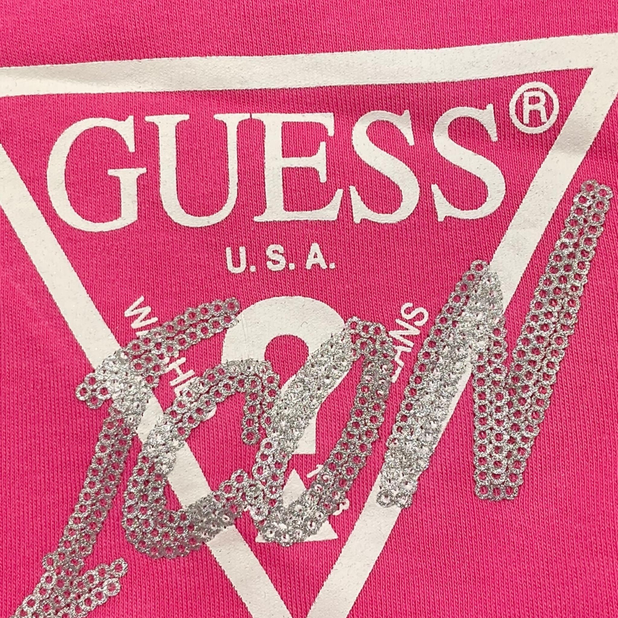 GUESS abito tinta unita girocollo con tulle Fuxia per Bambina K4YK09KB8R0X FUXIA GUESS