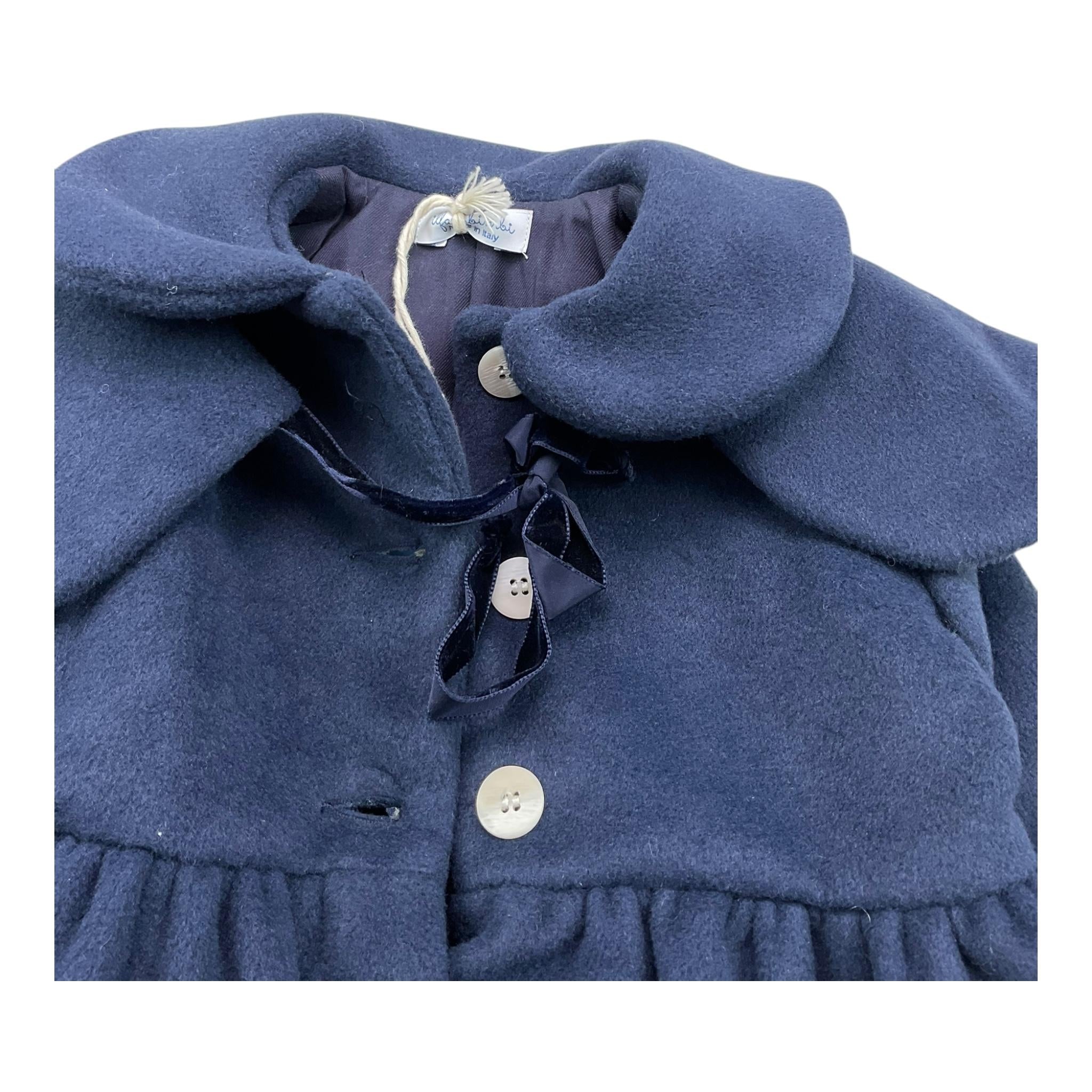 ILFAROBIMBI cappotto tinta unita Blu per Bambina ASTERJ BLU ILFAROBIMBI