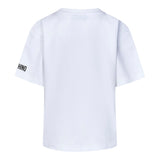 MOSCHINO t-shirt girocollo tinta unita con stampa Bianco per Bambina HDM06H BIANCO MOSCHINO