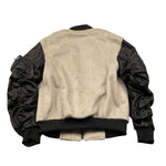YES LONDON giubbino tinta unita con maniche in vera pelle Beige per Bambino GMBY BEIGE YES LONDON