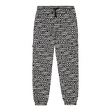 DOLCE & GABBANA pantalone tinta unita con stampe logo Nero per Bambino L44P13 NERO DOLCE & GABBANA