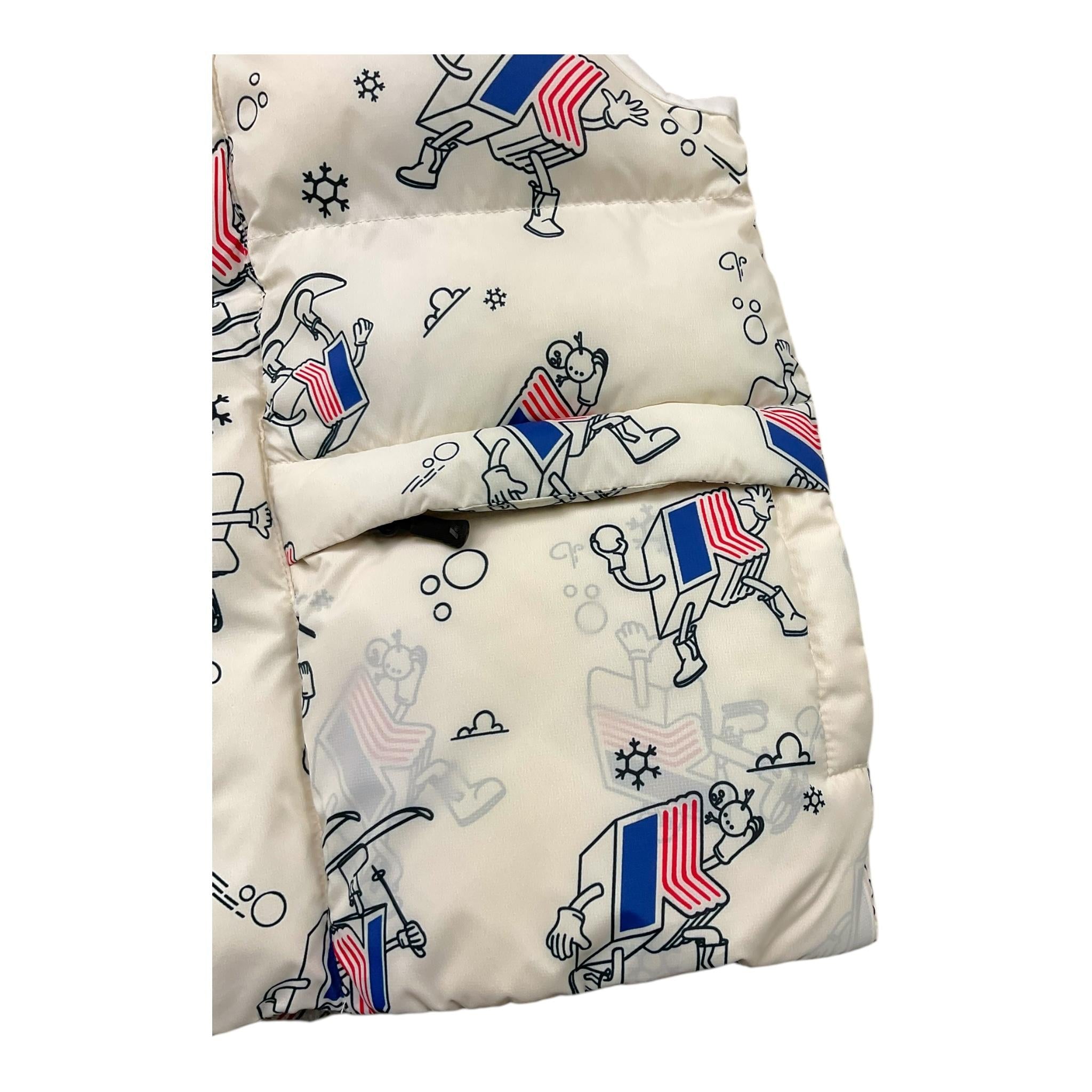 K-WAY giubbino tinta unita con zip smanicato Bianco per Bambino K5135SW BIANCO K-WAY