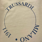 TRUSSARDI shirt girocollo tinta unita con stampa Panna per Neonato TIA240B4TS PANNA TRUSSARDI