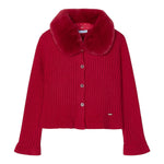 MAYORAL cardigan tinta unita con colletto rimovibile Rosso per Bambina 4362X ROSSO MAYORAL
