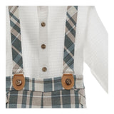 MARTA Y PAULA completo bicolore 2pz camicia-salopettes Bianco per Bambino 1859 BIANCO MARTA Y PAULA