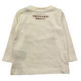 TRUSSARDI shirt girocollo tinta unita con stampa in contrasto Panna per Neonato TIA25085TS PANNA TRUSSARDI