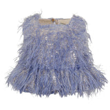 DOU DOU top giromanica tinta unita con applicazioni Lilla per Bambina DV5A42X LILLA DOU DOU