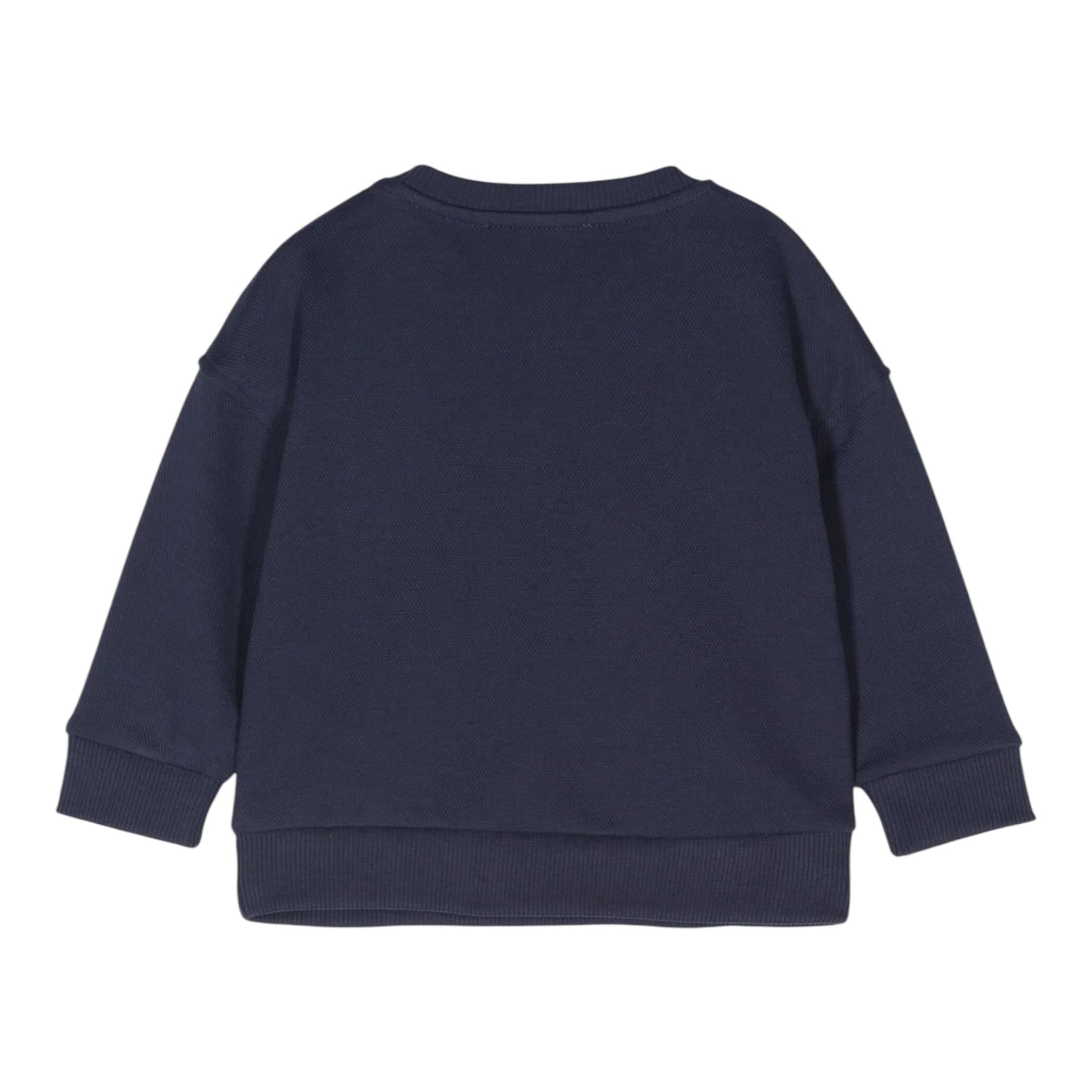 MOSCHINO felpa chiusa girocollo con stampe orsi Blu per Neonato MUF05K BLU MOSCHINO