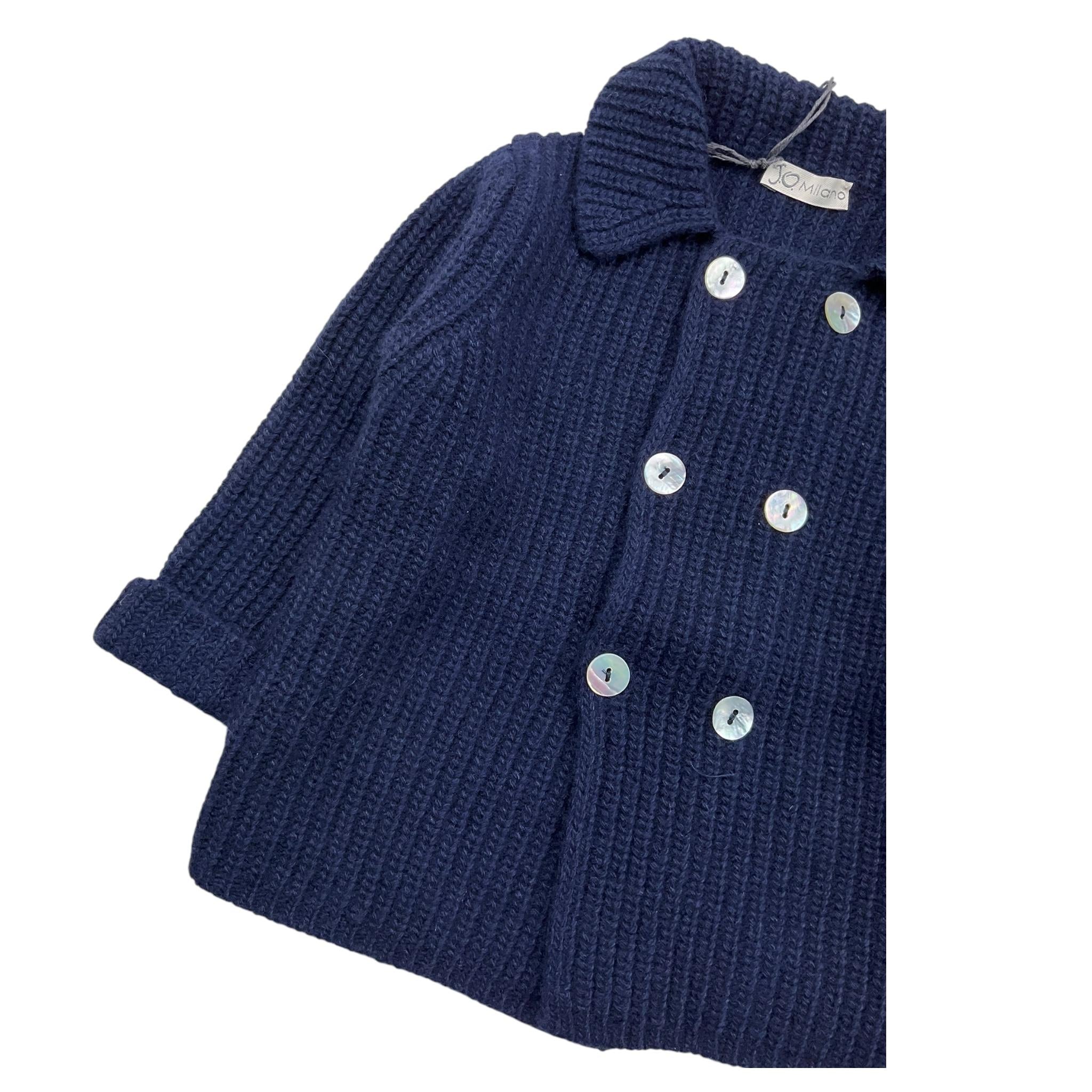 J.O. MILANO cardigan tinta unita doppiopetto Blu per Neonato 263Z5 BLU J.O. MILANO