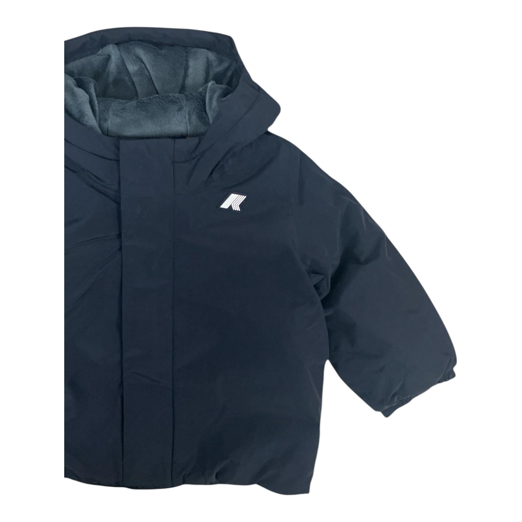 K-WAY giubbino tinta unita con cappuccio Blu per Neonato K4137VWX BLU K-WAY