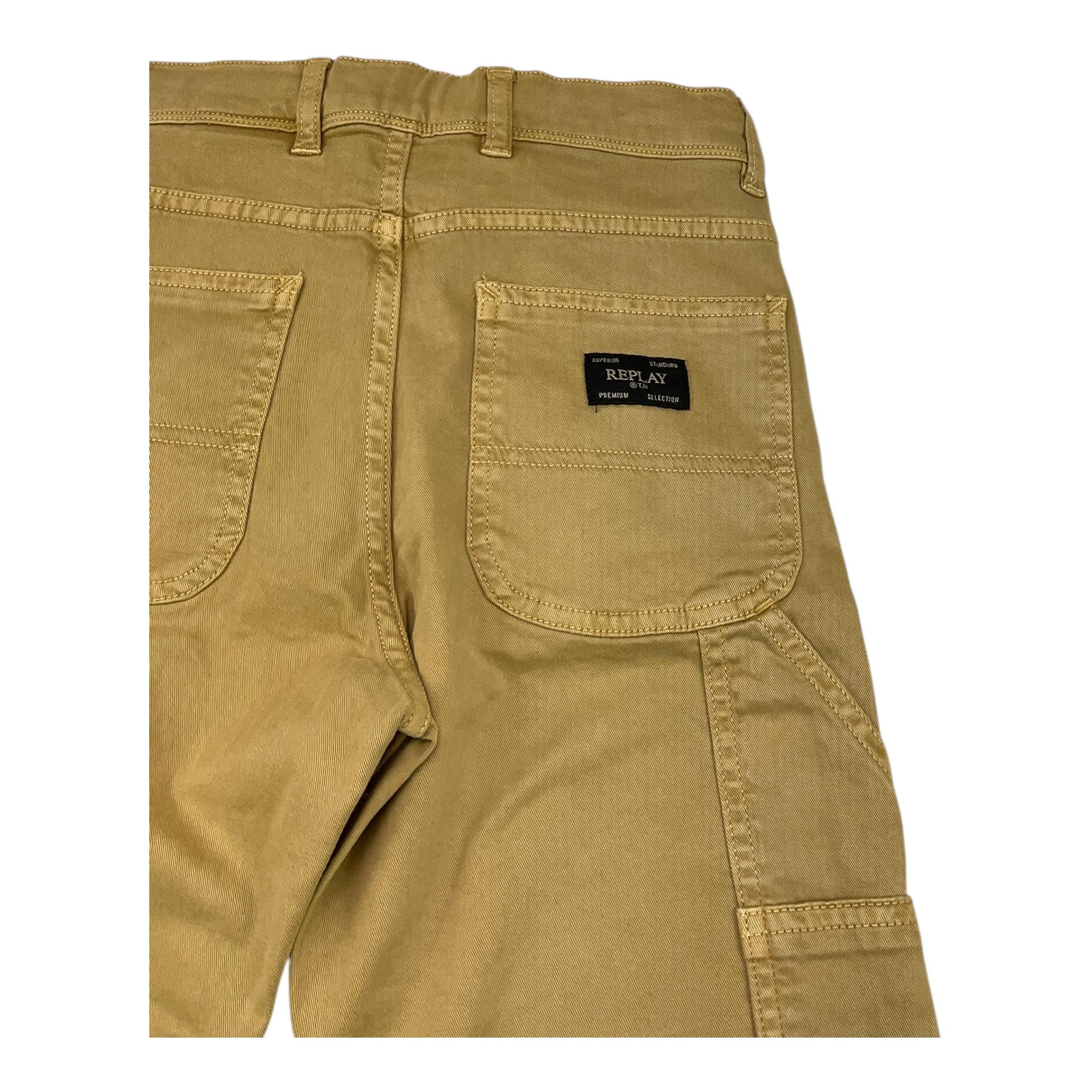 REPLAY pantalone tinta unita con girovita regolabile Beige per Bambino SB9086 BEIGE REPLAY