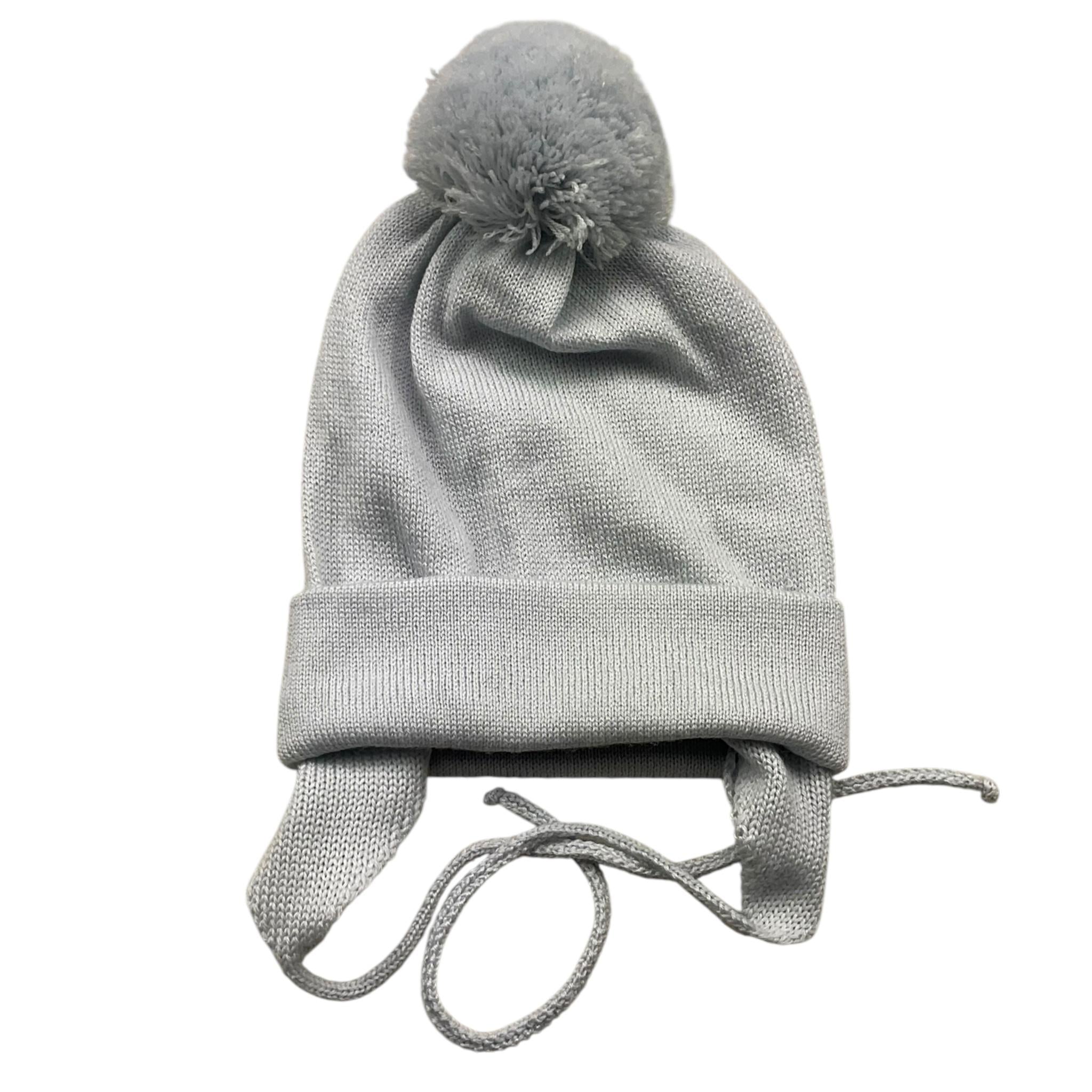 IL TRENINO cappello tinta unita con pon pon Azzurro per Neonato 167803 AZZURRO IL TRENINO
