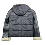YES LONDON giubbino tinta unita in ecopelle modello e tessuto montone Nero per Bambino GIU1408 NERO YES LONDON