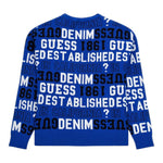 GUESS maglia girocollo tinta unita con stampa Blu per Bambino N4YR00Z3GV0J BLU GUESS