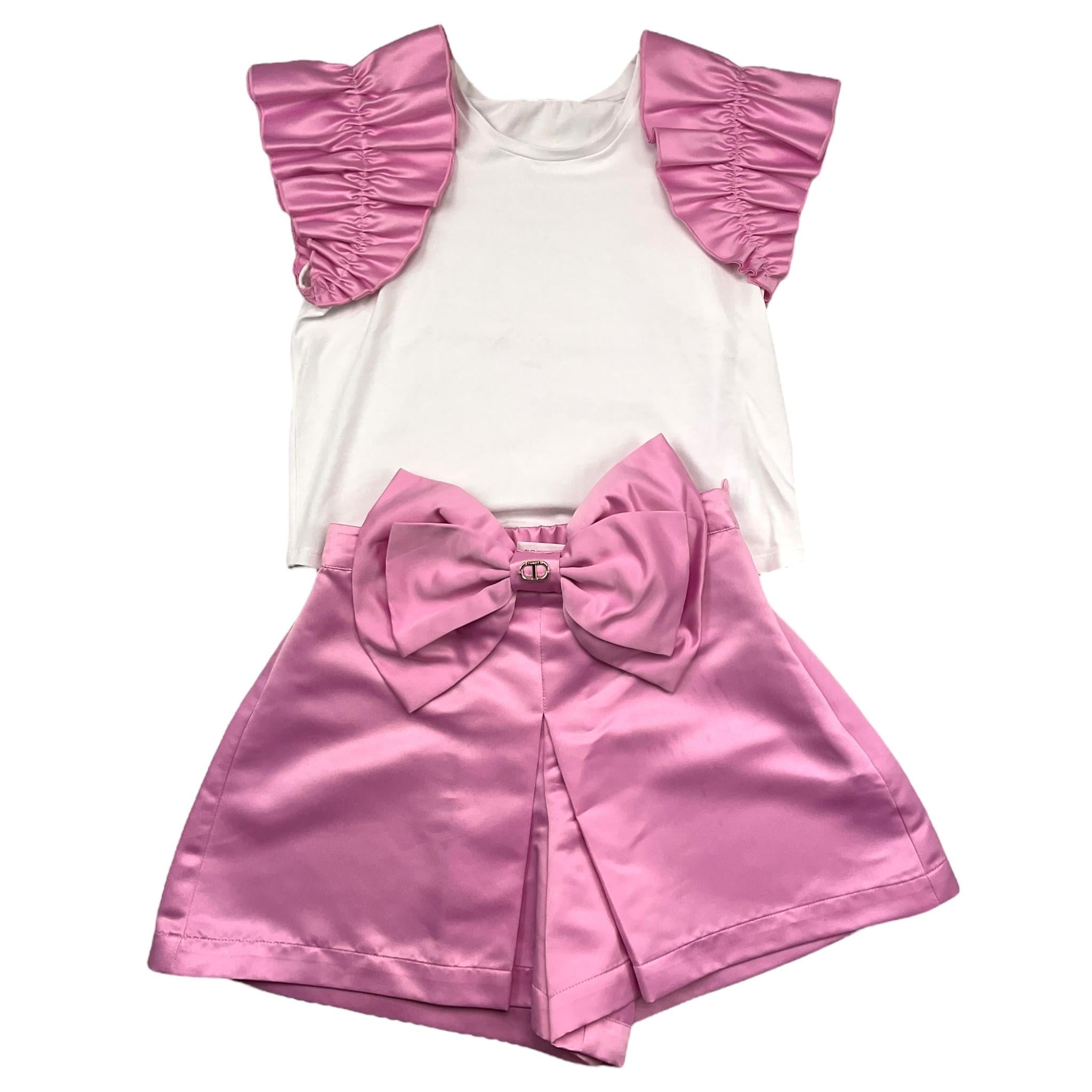 TWINSET 241GJ2Q92BIANCO/ROSA