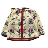 K-WAY felpa tinta unita con zip cappuccio e stampa Panna per Neonato K5137FW PANNA K-WAY