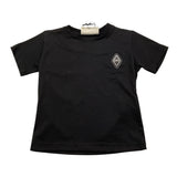 YES LONDON t-shirt girocoll tinta unita con logo Nero per Neonato JR2105X NERO YES LONDON