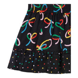 STELLA McCARTNEY gonna tinta unita con stampa fantasia Nero per Bambina TV7B91 NERO STELLA McCARTNEY