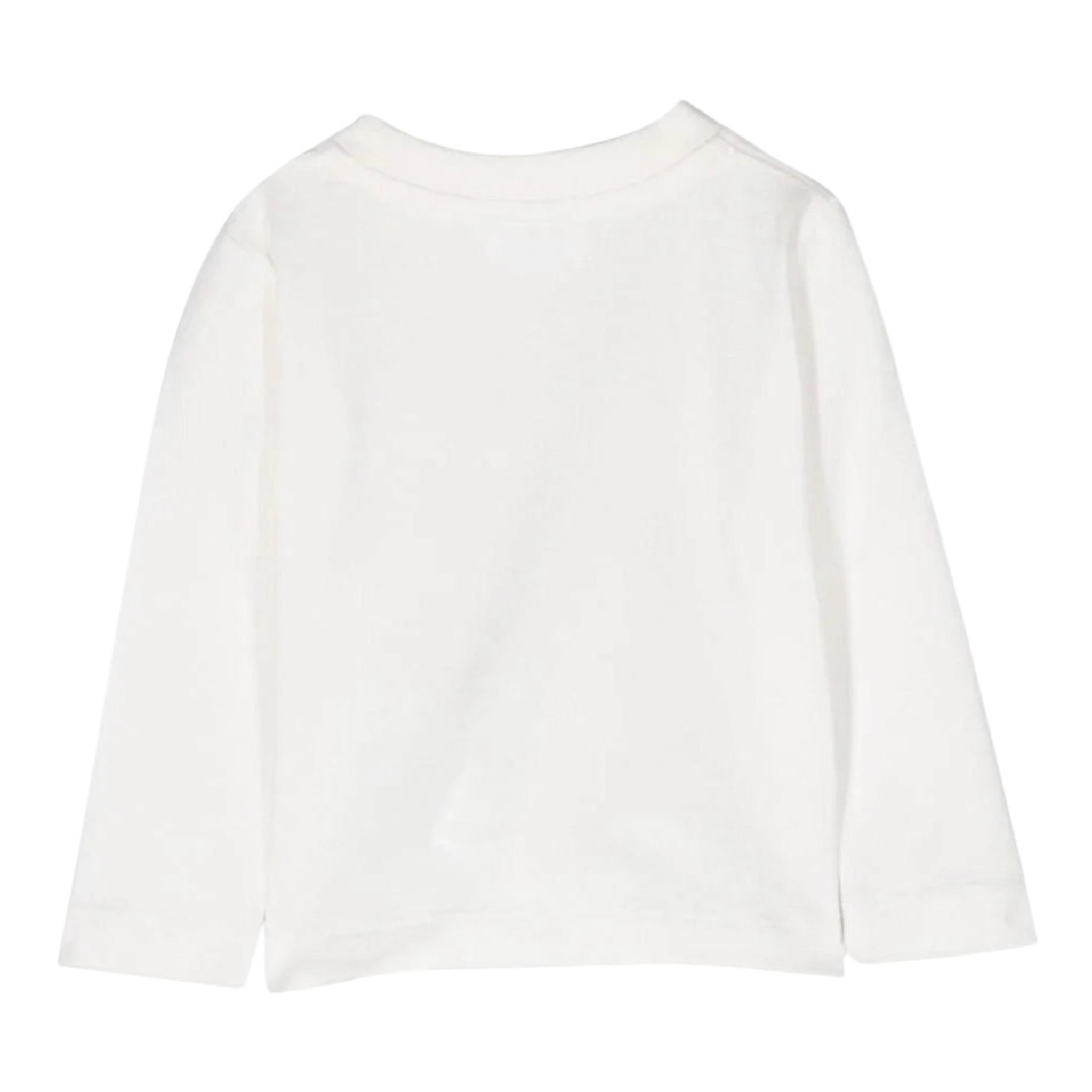 ELISABETTA FRANCHI shirt girocollo tinta unita con stampe in contrsto Bianco per Neonata EGTS072 BIANCO ELISABETTA FRANCHI