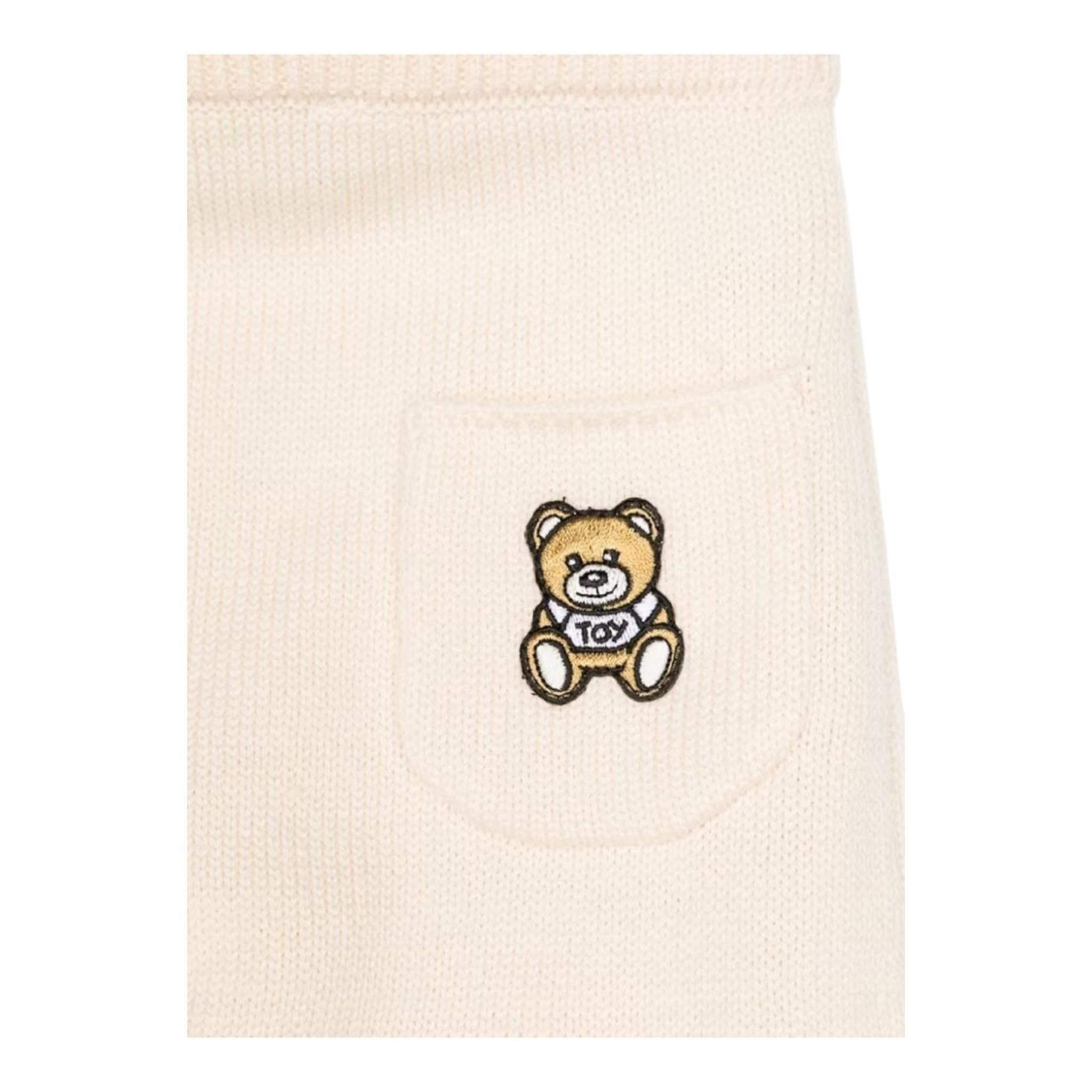 MOSCHINO complet 2 pezzi cardigan-pantalone Beige per Neonato MUK04X BEIGE MOSCHINO