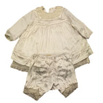 CAFFE' D'ORZO set abito manica lunga con culotte Avorio per Neonata ZT1040 AVORIO CAFFE' D'ORZO