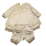 CAFFE' D'ORZO set abito manica lunga con culotte Avorio per Neonata ZT1040 AVORIO CAFFE' D'ORZO