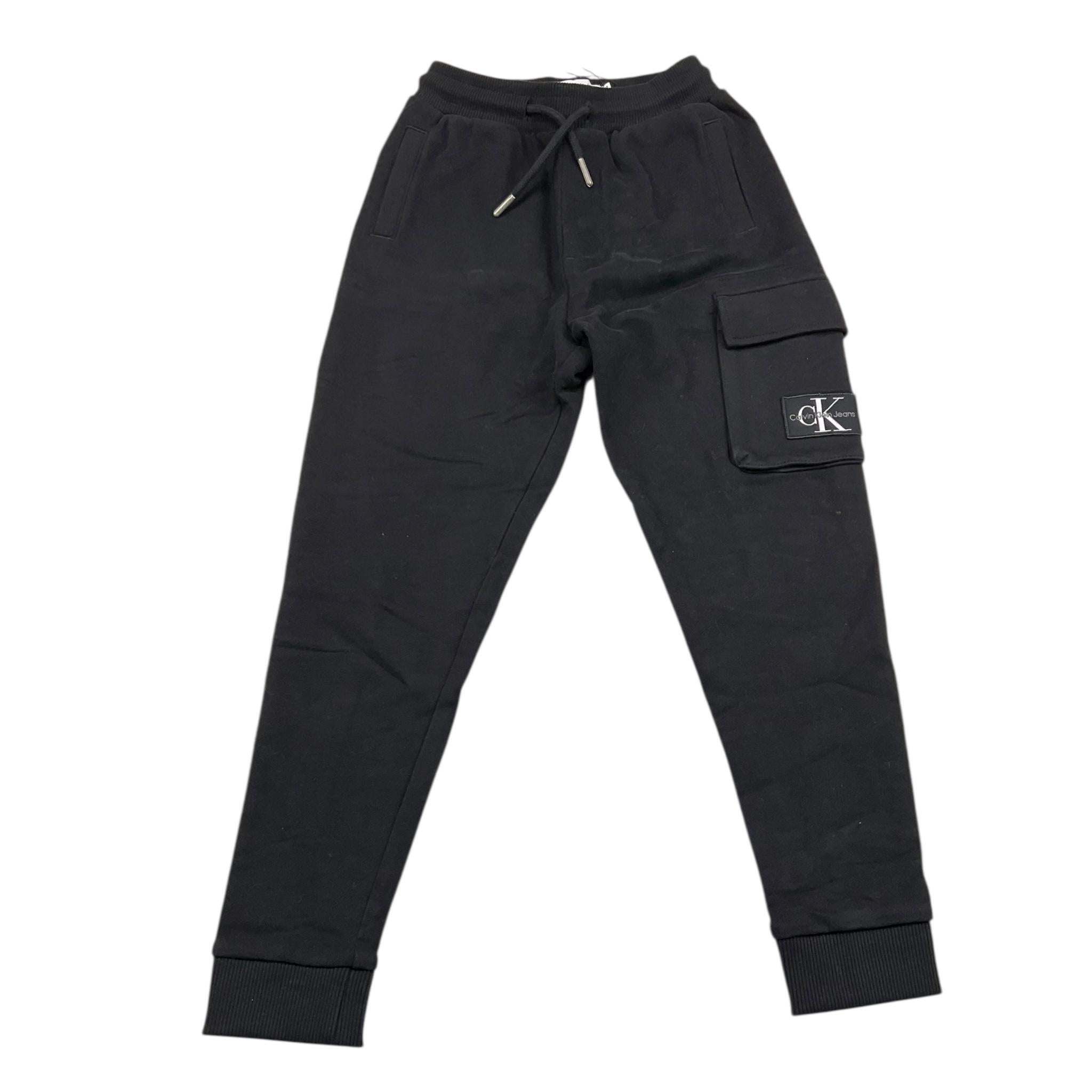 CALVIN KLEIN pantalone modello tuta tinta unita Nero per Bambino IB0IB02199 NERO CALVIN KLEIN