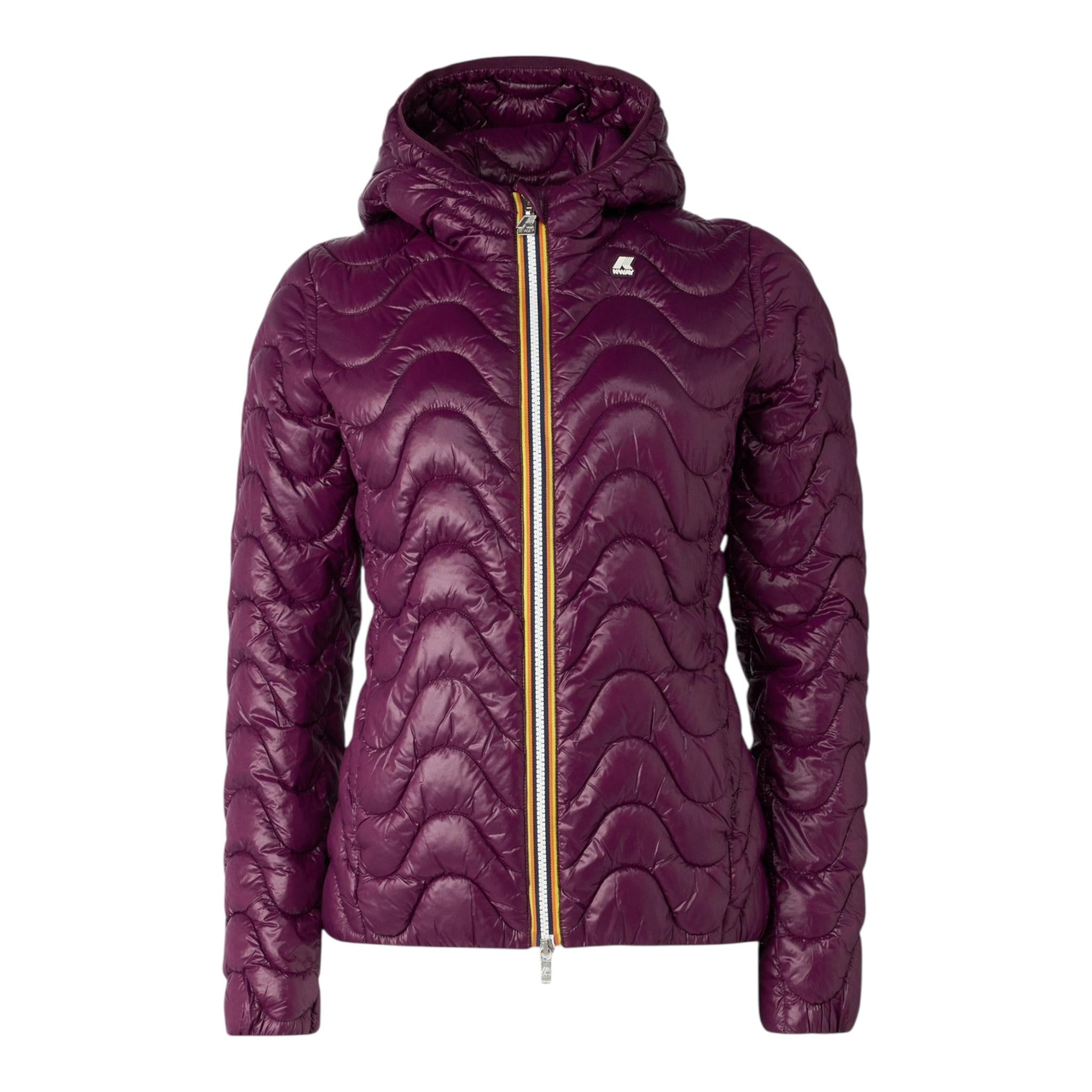 K-WAY giubbino tinta unita con cappuccio Viola per Bambina K8123RW VIOLA K-WAY
