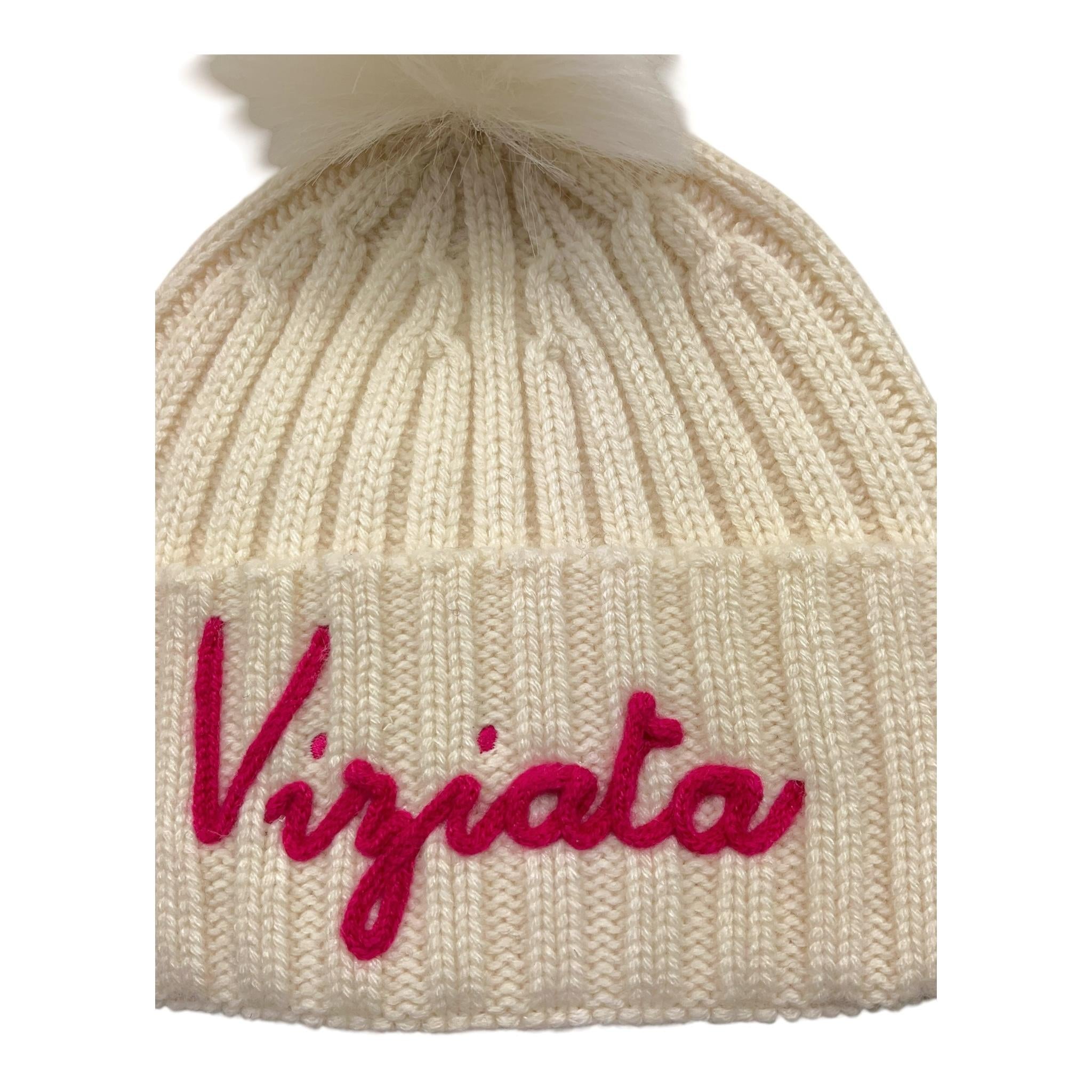 SAINT BARTH cappello tinta unita con pon pon Panna per Bambina WENG00 PANNA SAINT BARTH