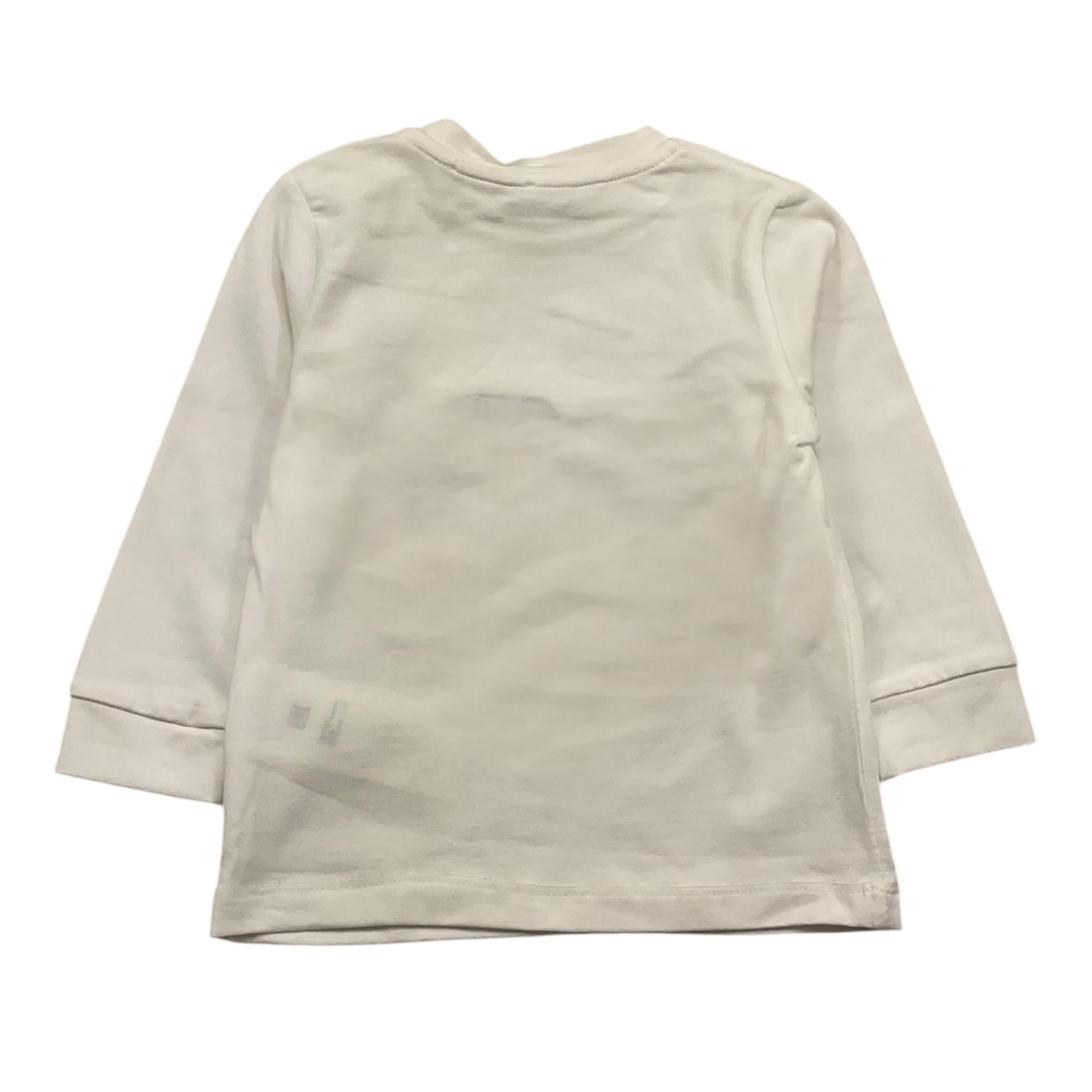 M+E' shirt girocollo tinta unita con stampa in contrasto Bianco per Neonato UEM0439X BIANCO M+E'