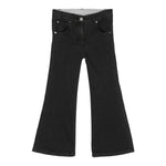 STELLA McCARTNEY jeans tinta unita con modello zampa Nero per Bambina TV6D40 NERO STELLA McCARTNEY