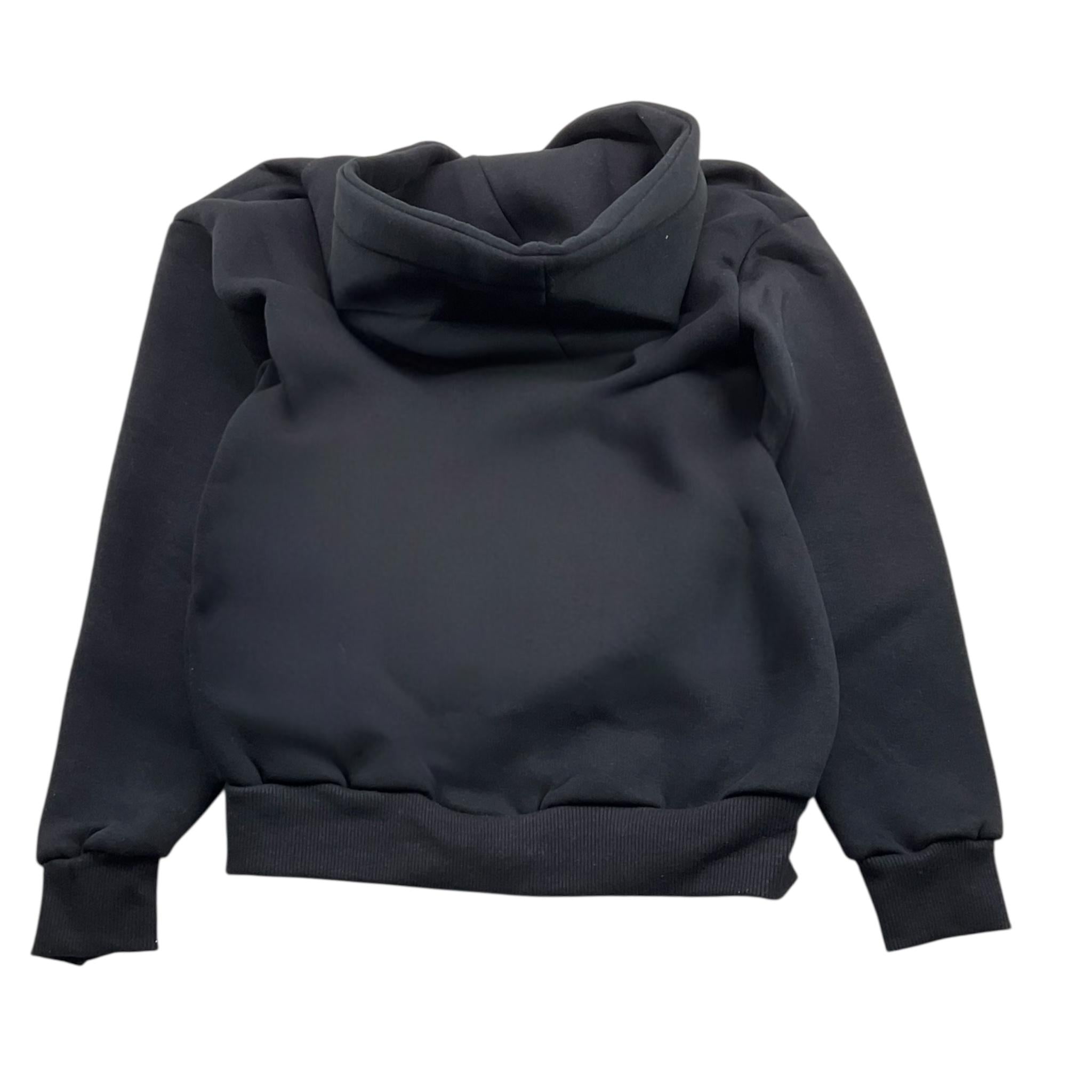 BRAND NAME felpa tinta unita con zip e cappuccio Nero per Bambino 1095S NERO BRAND NAME