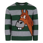 STELLA McCARTNEY maglia girocollo fantasia a righe Grigio/verde per Bambino TV9P40 GRIGIO/VERDE STELLA McCARTNEY