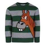 STELLA McCARTNEY maglia girocollo fantasia a righe Grigio/verde per Bambino TV9P40 GRIGIO/VERDE STELLA McCARTNEY