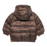 MOSCHINO giubbino tinta unita con cappuccio con stampe logo Marrone per Neonato MUS02OXX MARRONE MOSCHINO