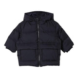 EMPORIO ARMANI giubbino tinta unita con cappuccio e loghi Blu per Neonato 6DHKJ3 BLU EMPORIO ARMANI