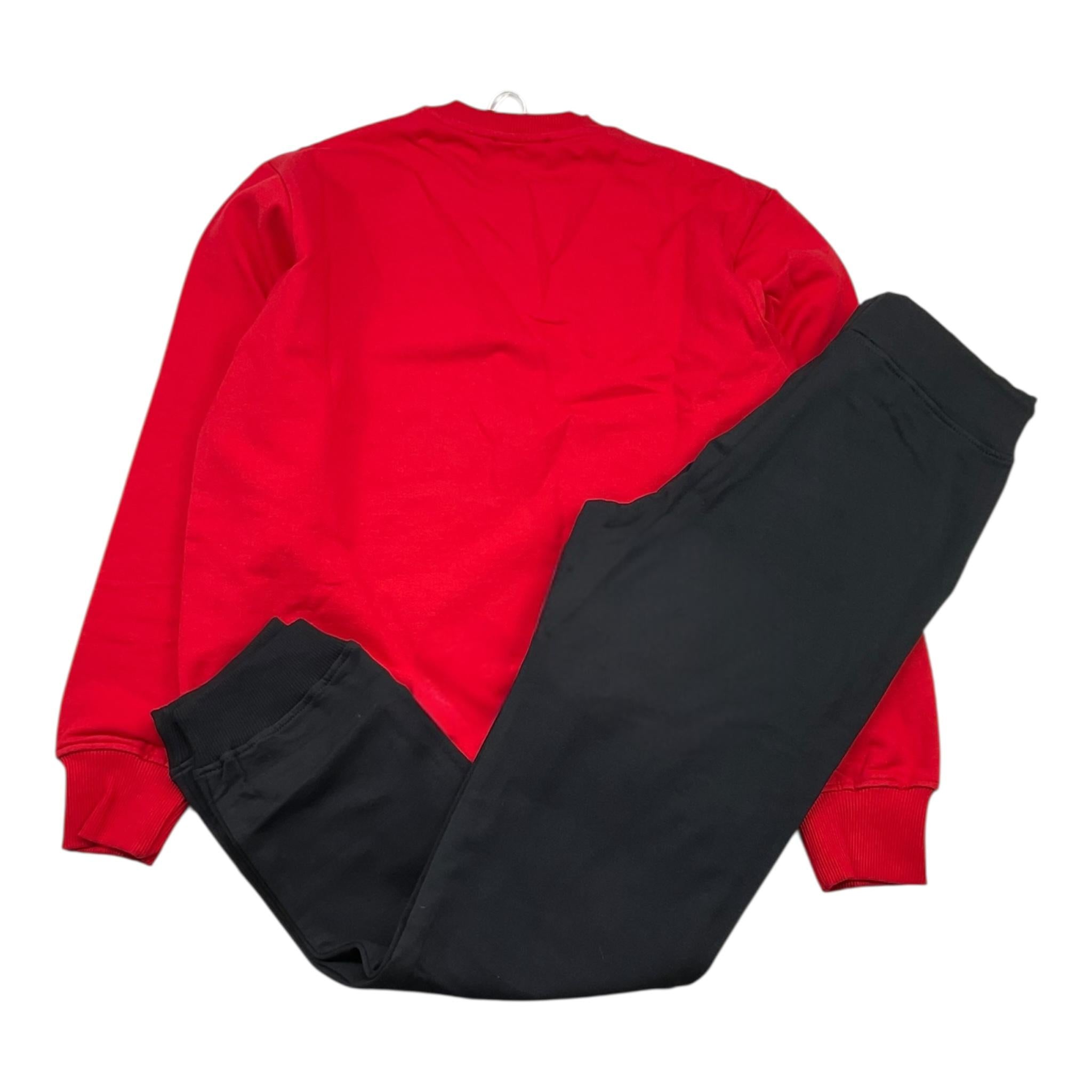 ZU+ELEMENTS completo 2pz felpa-pantalone tinta unita Rosso/nero per Bambino ZU1717 ROSSO/NERO ZU+ELEMENTS