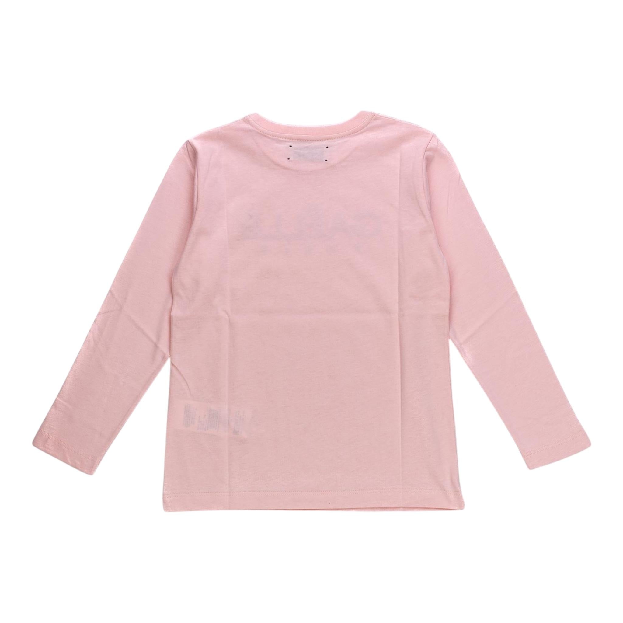 GAELLE shirt girocollo tinta unita con stampa Rosa per Bambina 2741M00316 ROSA GAELLE